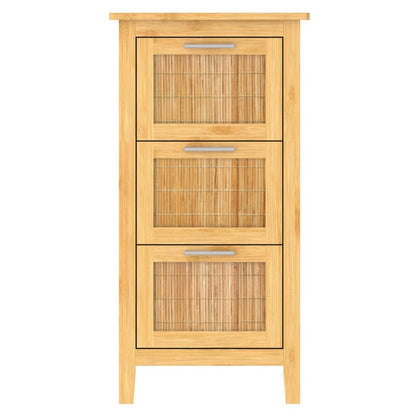 Armoire Salle de Bain - 3 Tiroirs Bambou