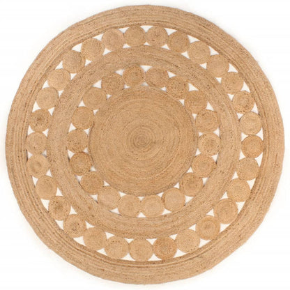 Tapis Rond - Design jute Naturel