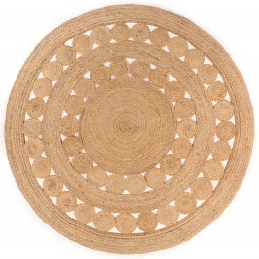 Tapis Rond - Design jute Naturel