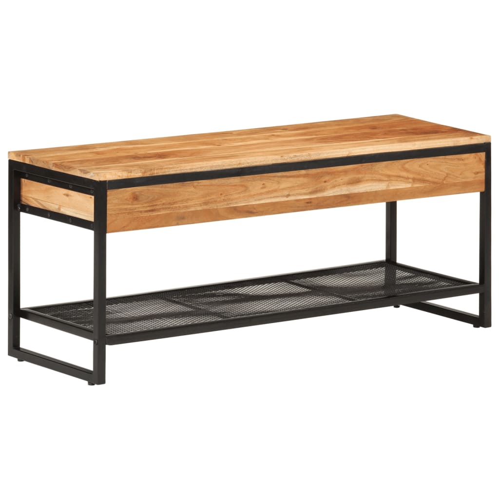 Banc Chaussure - Bois Massif Acacia & Fer