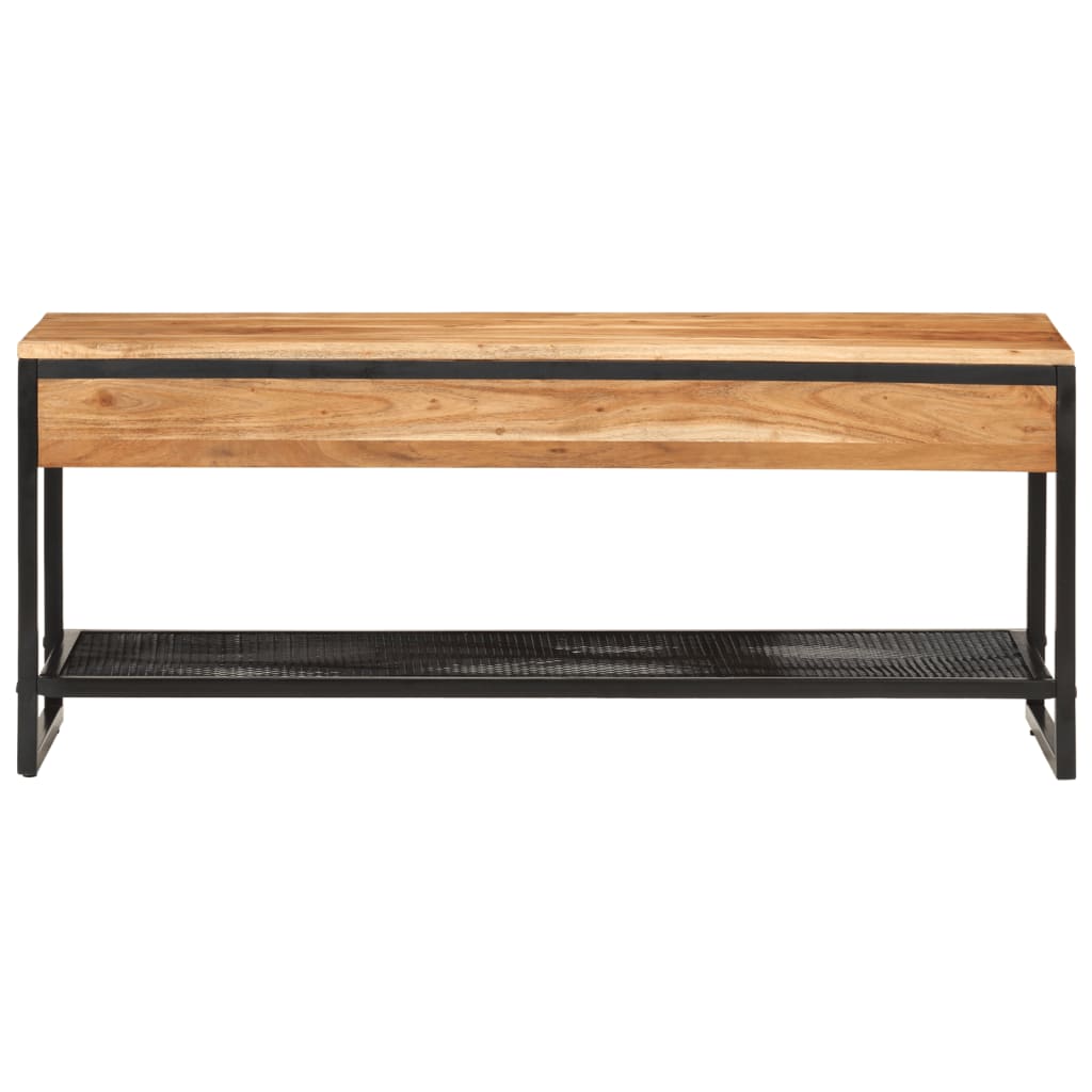 Banc Chaussure - Bois Massif Acacia & Fer