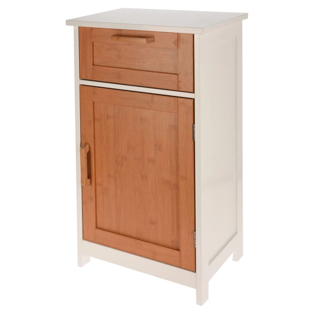 Armoire Salle de Bain - Bambou & Blanc